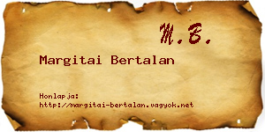 Margitai Bertalan névjegykártya