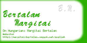 bertalan margitai business card